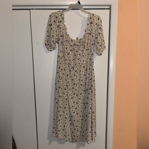 Plus size floral off the shoulder maxi dress